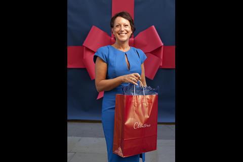 Dominique Schurman, CEO of Clintons unveils the brand new identity and customer experience at the Cheapside store in London.